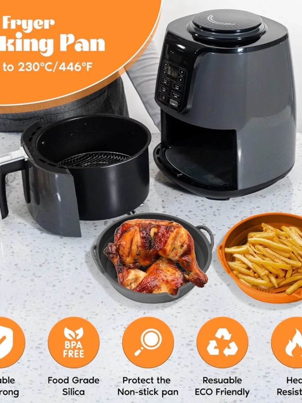 Aliziel Air Fryer Accessories Silicone Set NIB